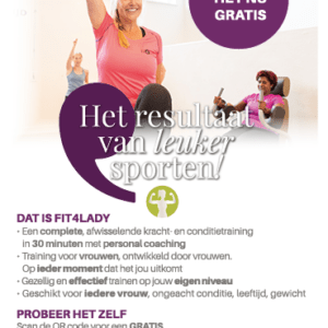 Advertentie Proeflesactie met clubgegevens