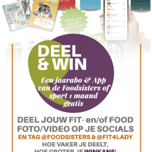 Instore poster A3 Fit4lady Fit & Food Challenge winactie
