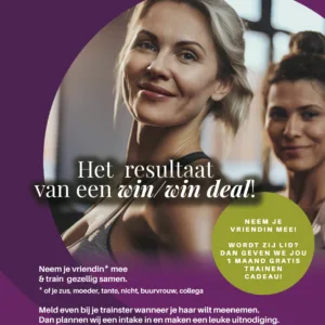 Fit4lady member-gets-member poster met gratis maand